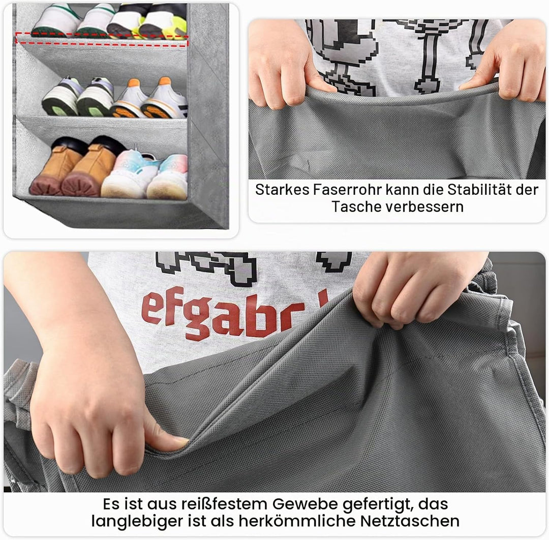 Schuhregal Tür, Schuhregal Hängend, Schuh Organizer Hängend, Schuhaufbewahrung Tür mit 8 Tiefen Tasc