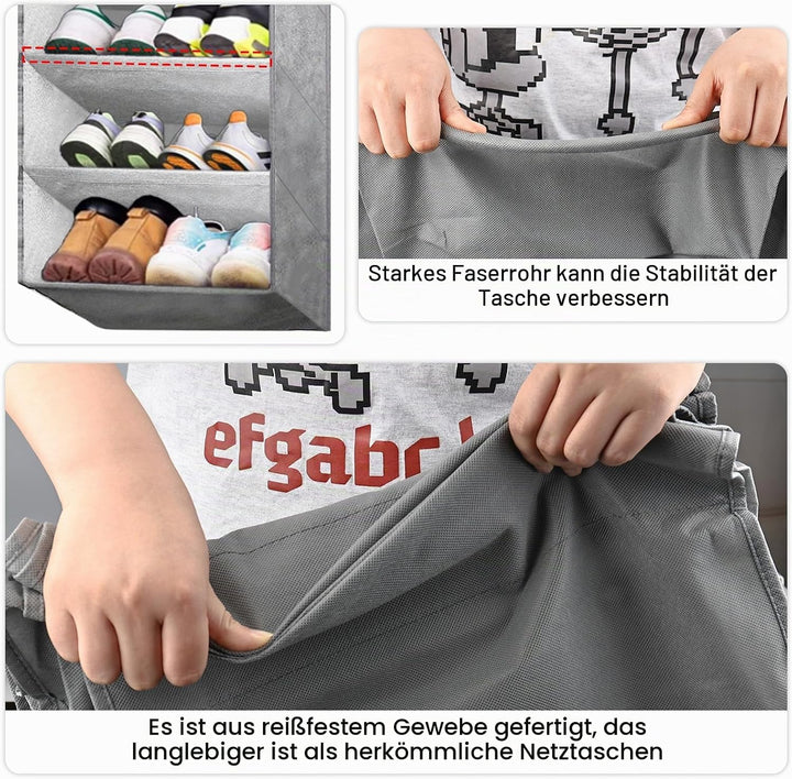 Schuhregal Tür, Schuhregal Hängend, Schuh Organizer Hängend, Schuhaufbewahrung Tür mit 8 Tiefen Tasc