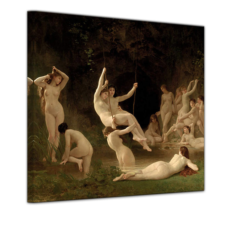 Bilderdepot24 Bild auf Leinwand | William-Adolphe Bouguereau Nymphen in 60x60 cm als Wandbild | Wand