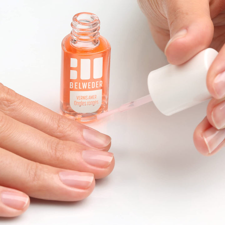 BELWEDER - Bitterstoff Nagellack gegen Nägelkauen 2 x 7,5ml - Nagellack Transparent mit Bitterem Ges