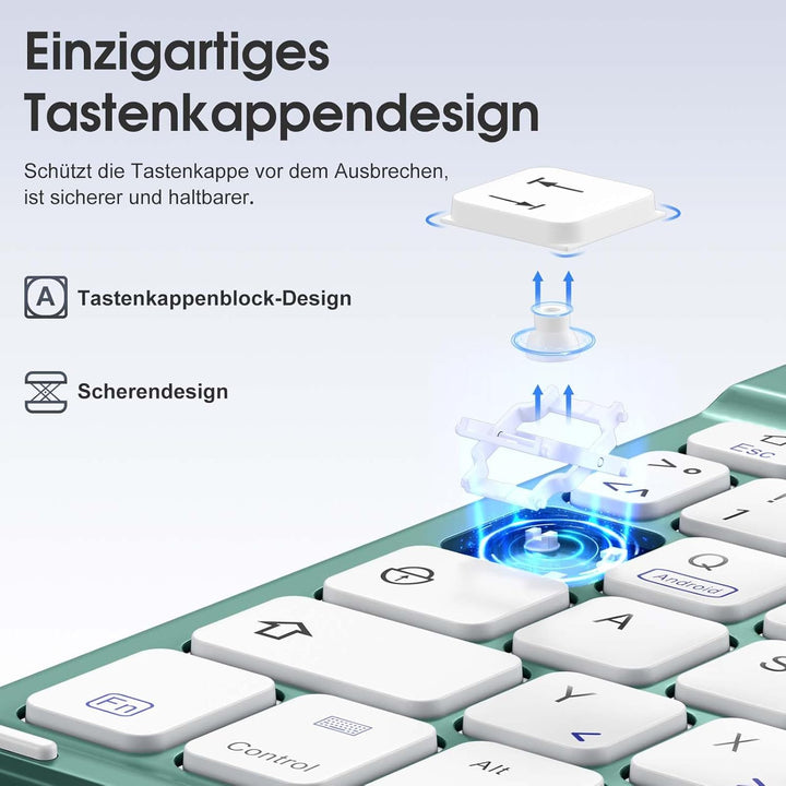 Vobafe Hülle mit Tastatur für iPad A16 11/10 Generation (2025/2022, 10,9/11 Zoll), Magnetisch Abnehm