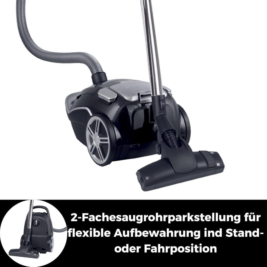 Black Vac Power | TS 790 Boden-Staubsauger mit Beutel I Leiser Staubsauger mit Hochleistungsmotor I