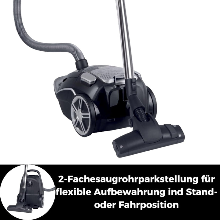 Black Vac Power | TS 790 Boden-Staubsauger mit Beutel I Leiser Staubsauger mit Hochleistungsmotor I