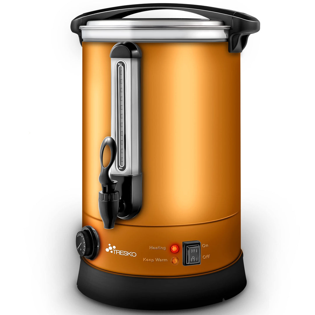 TRESKO® Glühweinkocher 6,8L / 1500W Einkochautomat aus Edelstahl Glühweinkessel Glühweinautomat Heis