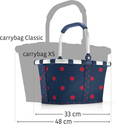 reisenthel carrybag XS – Stabiler Einkaufskorb XS format mit praktischer Innentasche – Elegantes und