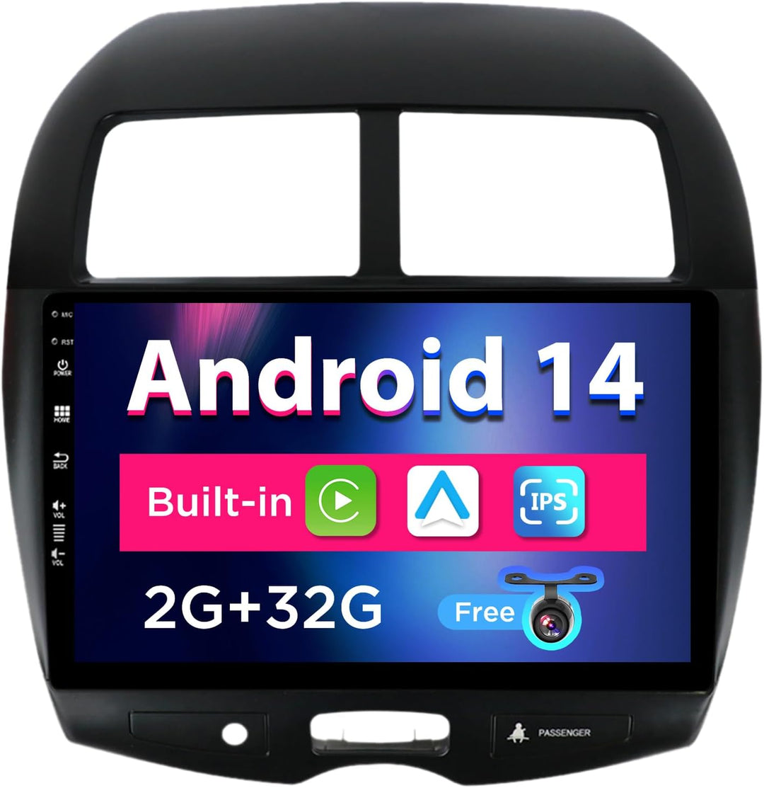 SXAUTO Android 12 IPS Autoradio für Mitsubishi ASX (2010-2019) - Eingebaut CarPlay/Android Auto - Rü
