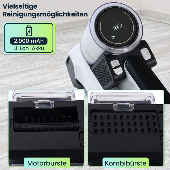 Kabelloser Profi Waschsauger 60W mit Li-Ion-Akku – Leistungsstarker Fleckenentferner für Polster, Te