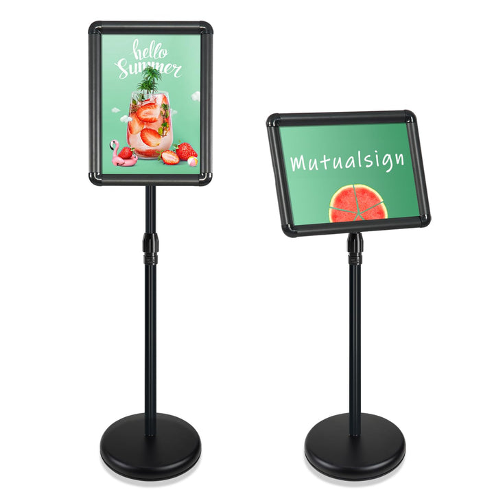 Mutualsign Infoständer A3 Aluminium Plakatständer Höhenverstellbar posterständer Informationsständer