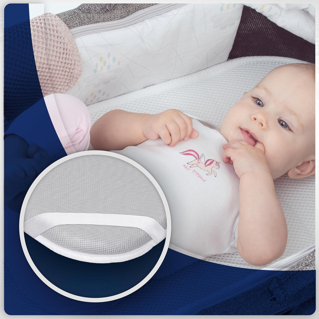 Matratzenschoner 108x54 Wasserdicht Matratzenschutz für Beistellbett für Wiege Kompatibel mit Chicco