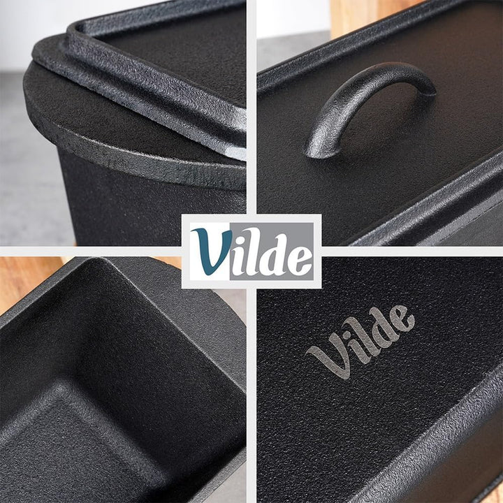Vilde Brotbackform mit Deckel 3L 35 cm rechteckig Kastenform für Toastbrot