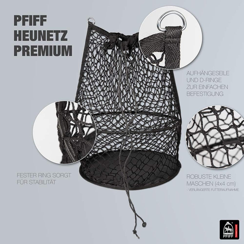 PFIFF Heunetz Premium, Rund, Futternetz, Maschenweite 4x4cm, Höhe 70cm 70 cm, 70 cm