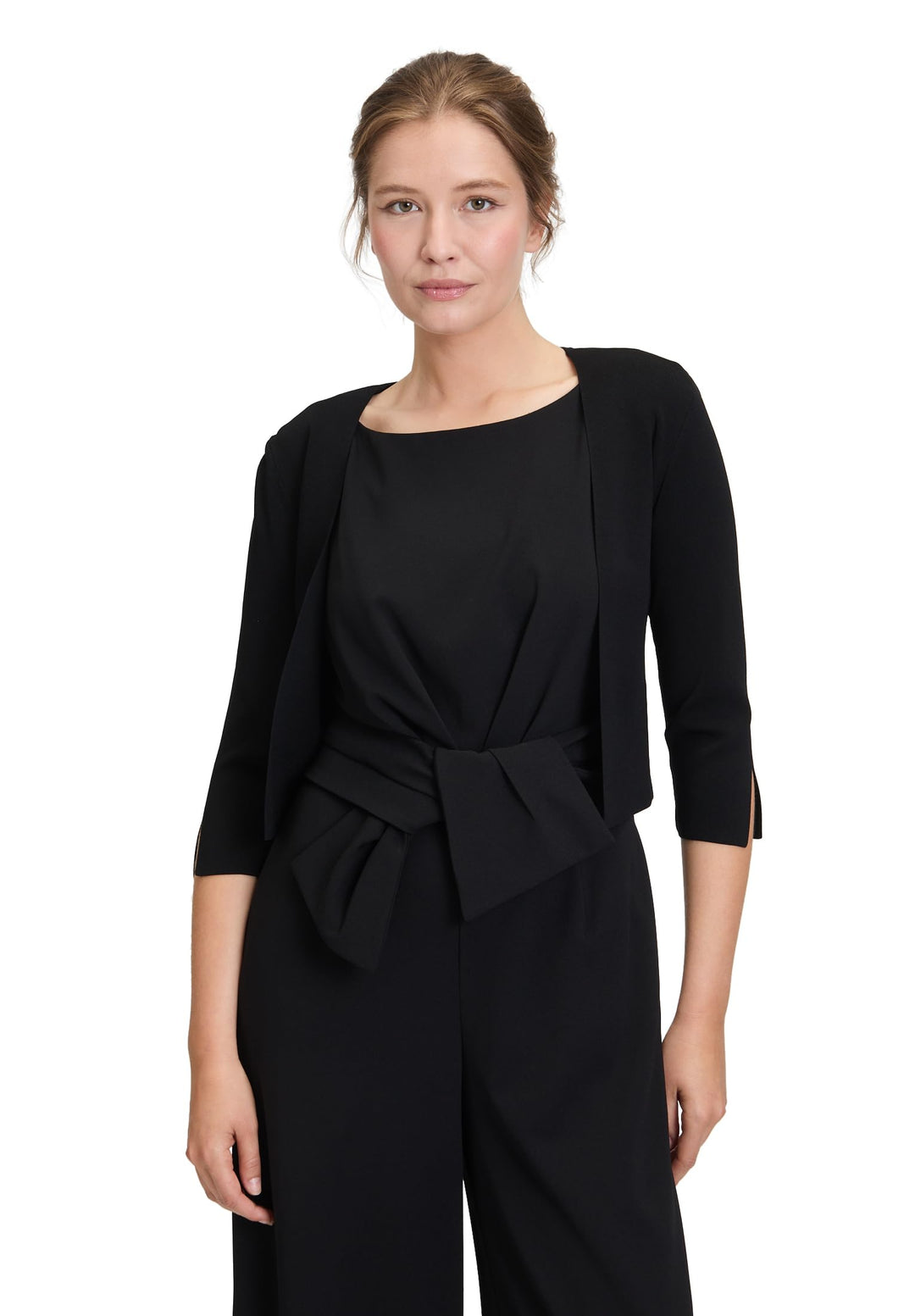 Vera Mont Damen Strickbolero Langarm S Schwarz, S Schwarz