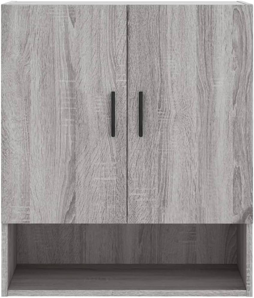 prissent Wandschrank Grau Sonoma 60x31x70 cm Holzwerkstoff Hängeschrank Badschrank Langlebiges Mater