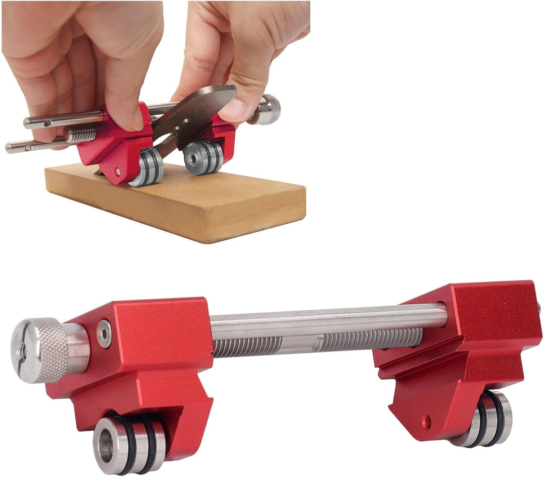 Verstellbare Schärflehre für Meissel und Hobel, Aluminiumlegierung, Rot und Silber, Professionelles