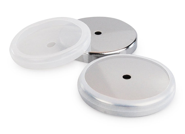 12 x Starkes Magnet-Set: Rundmagnet + Silikonhülle 81 x 10 mm bis 43 kg