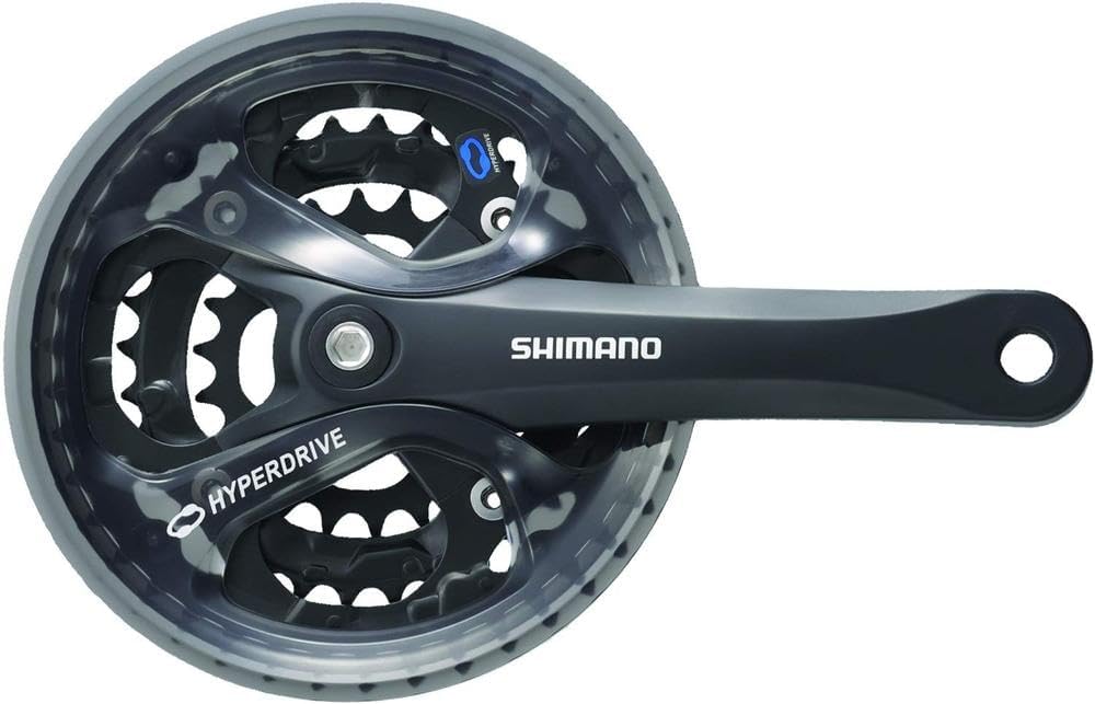 SHIMANO Acera Trekking FC M361 Square 7/8 Speed Chainset, Unisex 175 mm Schwarz, 175 mm Schwarz