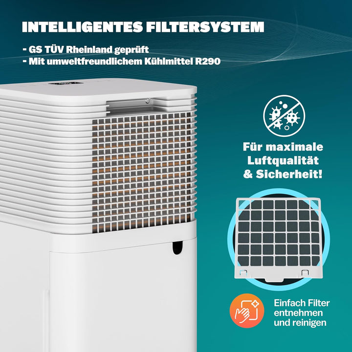 Monzana® Luftentfeuchter elektrisch 15-20m² 12L/Tag LED-Display 24-Std-Timer Raumentfeuchter Bad Woh