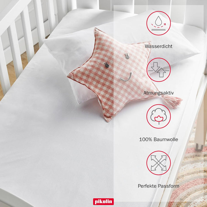 Pikolin Home - Extra weicher Frottee-Matratzenschoner (100 % Baumwolle) mit wasserdichter und atmung