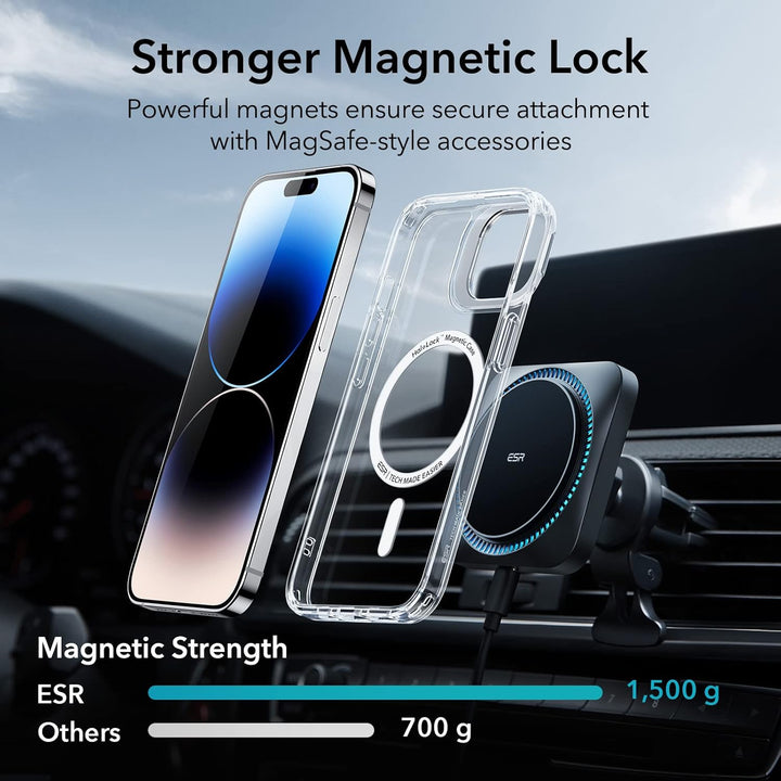 ESR für iPhone 14 Pro Max Hülle, kompatibel mit MagSafe, Classic Ständer Hülle mit HaloLock, Militär