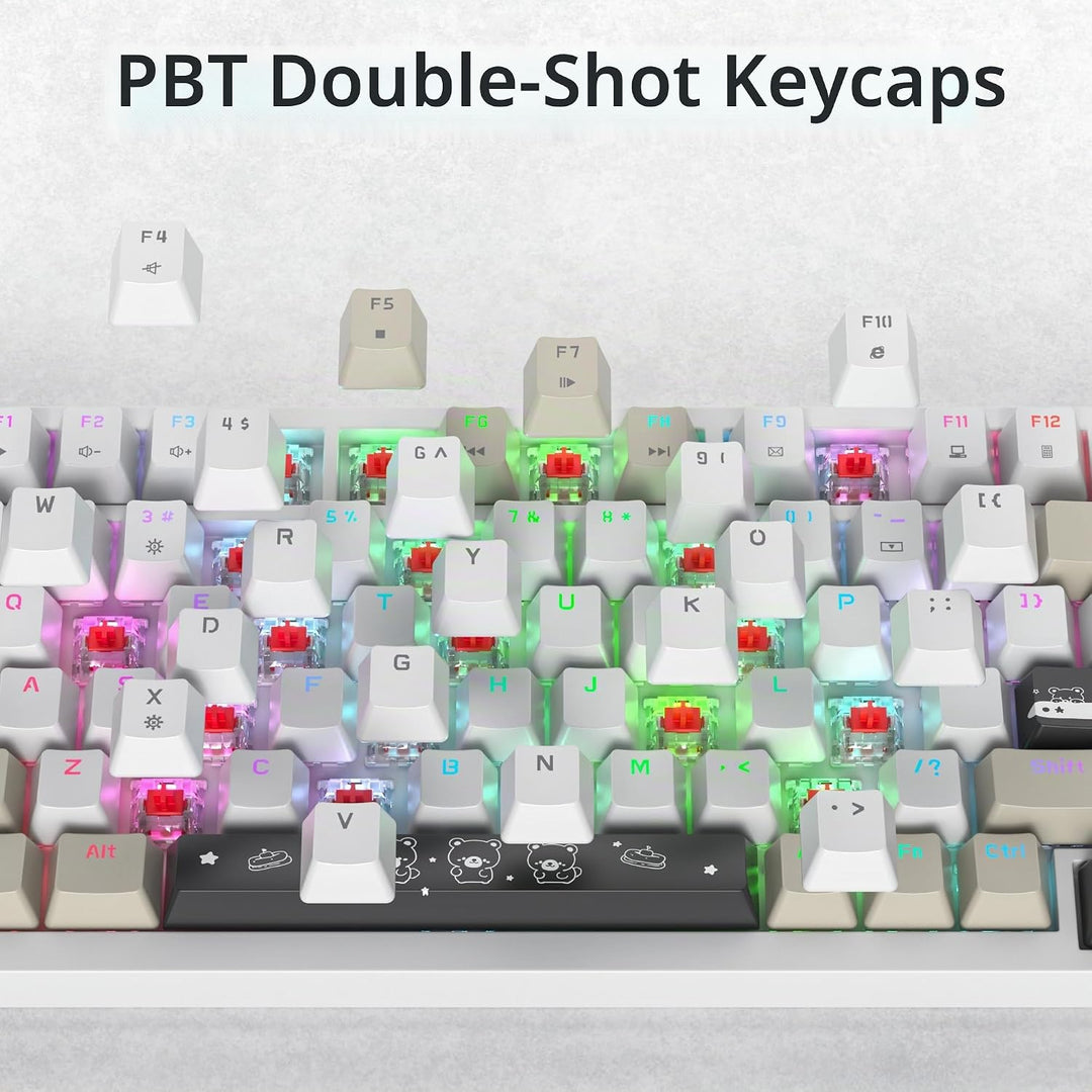 SOLIDEE Verkabelte Mechanische Gaming Tastatur 75 Prozent,hot-swap-fähige Mechanische Tastatur mit G