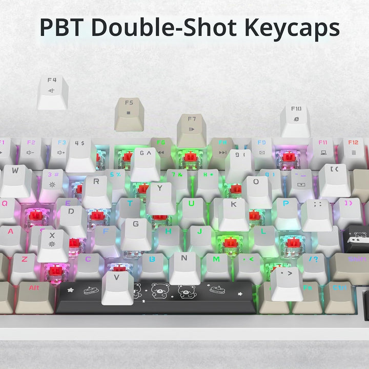 SOLIDEE Verkabelte Mechanische Gaming Tastatur 75 Prozent,hot-swap-fähige Mechanische Tastatur mit G