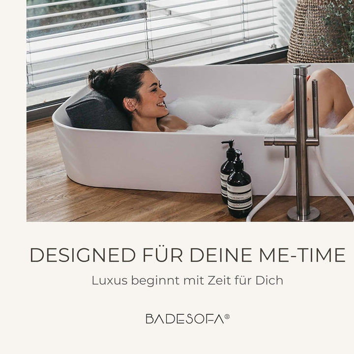BADESOFA® Fusskissen | Premium-Qualität | Badewannen-Kissen für bequemes Baden | Made in EU | Badewa