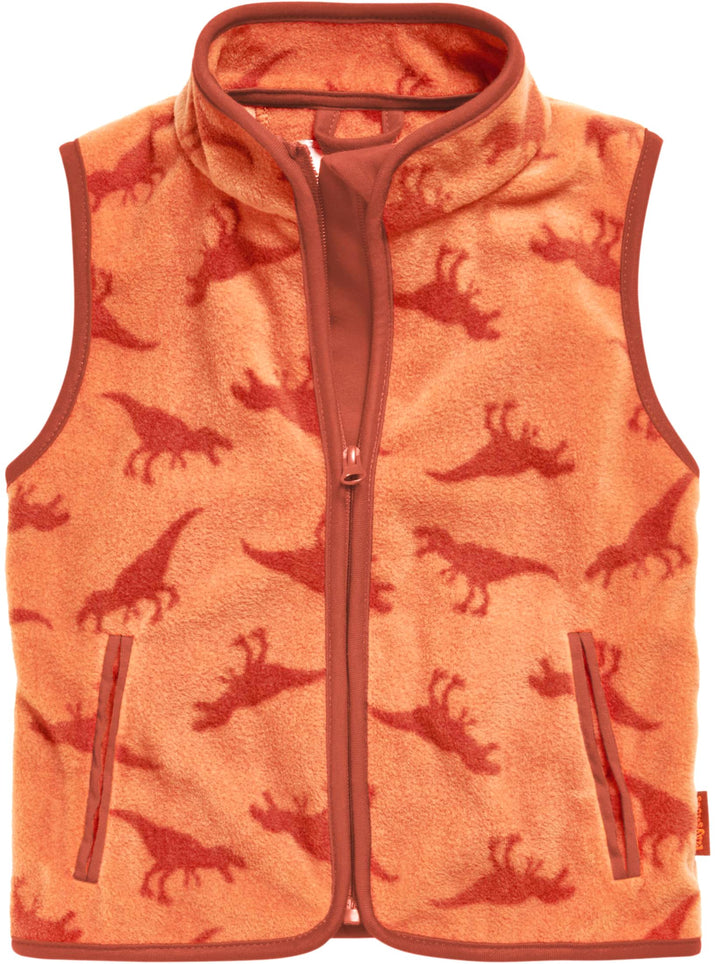 Playshoes Unisex Kinder Fleece Weste Outdoor-Oberteil 128 Dinos, 128 Dinos