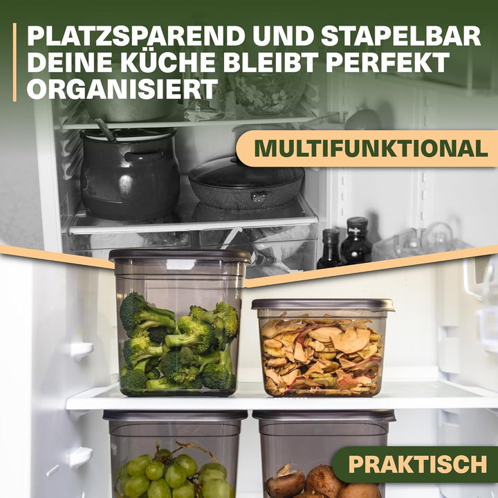luftdichte Vorratsdosen mit Deckel | 25er Vorratsbehälter Set | BPA-FREI | Zur Müsli Mehl und Zucker