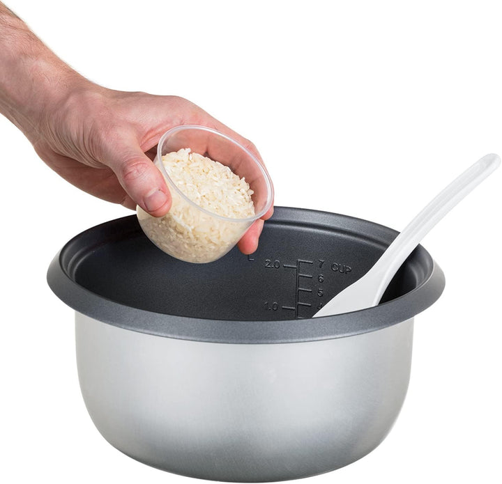 Russell Hobbs 27040 Grosser Reiskocher - bis zu 14 Portionen mit Dampfkorb, Messbecher und Löffel in