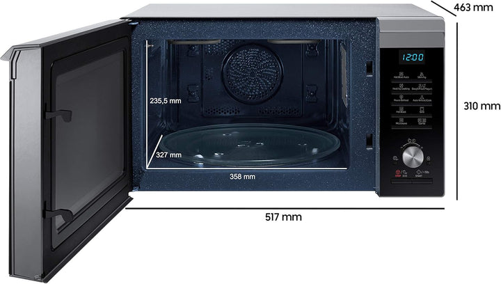 Samsung MC28M6035CS/EG Kombi-Mikrowelle mit Grill und Heissluft / 900 W / 28 L Garraum (Extra gross)