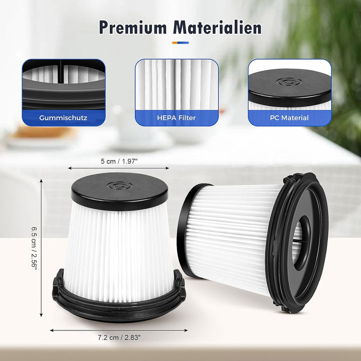 4 Stück Filter Ersatzteile für Shark Detect Pro IW3611DE, IW3612EU, IW1611DE, BU3521EU,BU1120EU Kabe