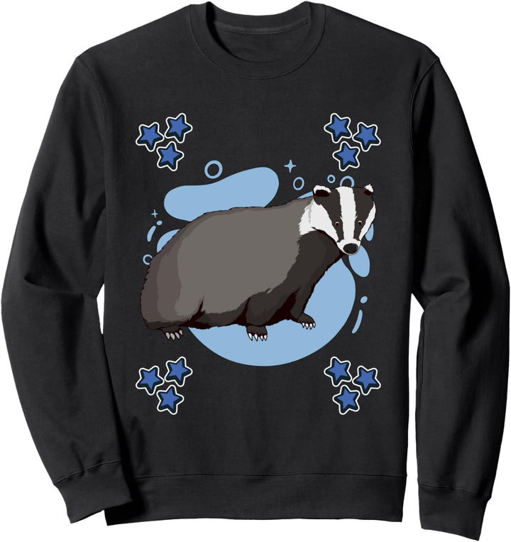 Herren Jungen Dachse Sachen Stern Design Dachs Sweatshirt