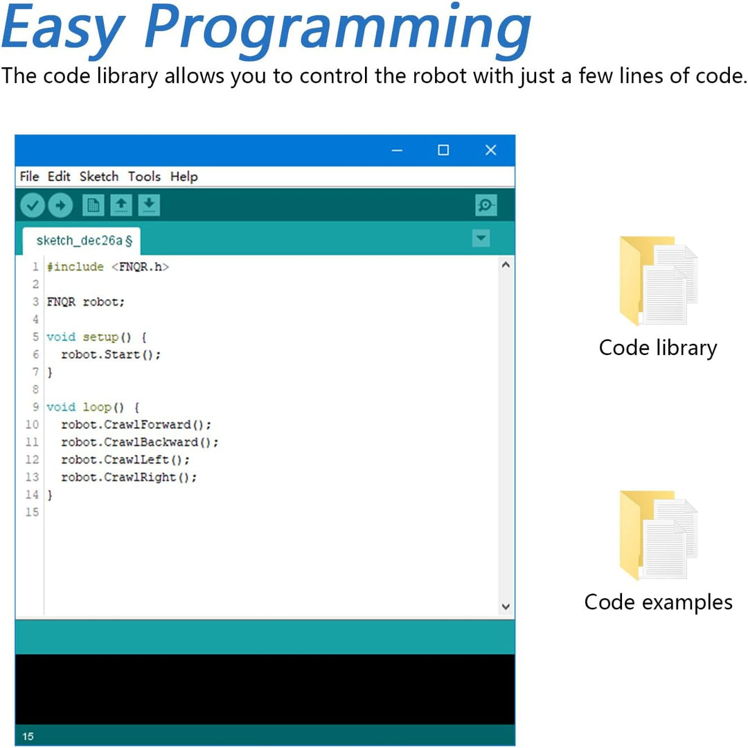 FREENOVE Quadruped Robot Kit with Remote (Compatible with Arduino IDE), App Remote Control, Walking
