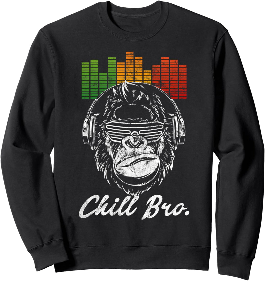 Chill Bro - Lustiger Affe mit Sonnebrille Geschenkidee Sweatshirt