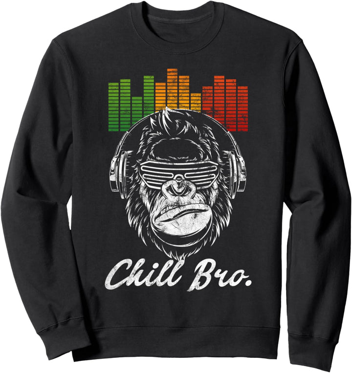 Chill Bro - Lustiger Affe mit Sonnebrille Geschenkidee Sweatshirt