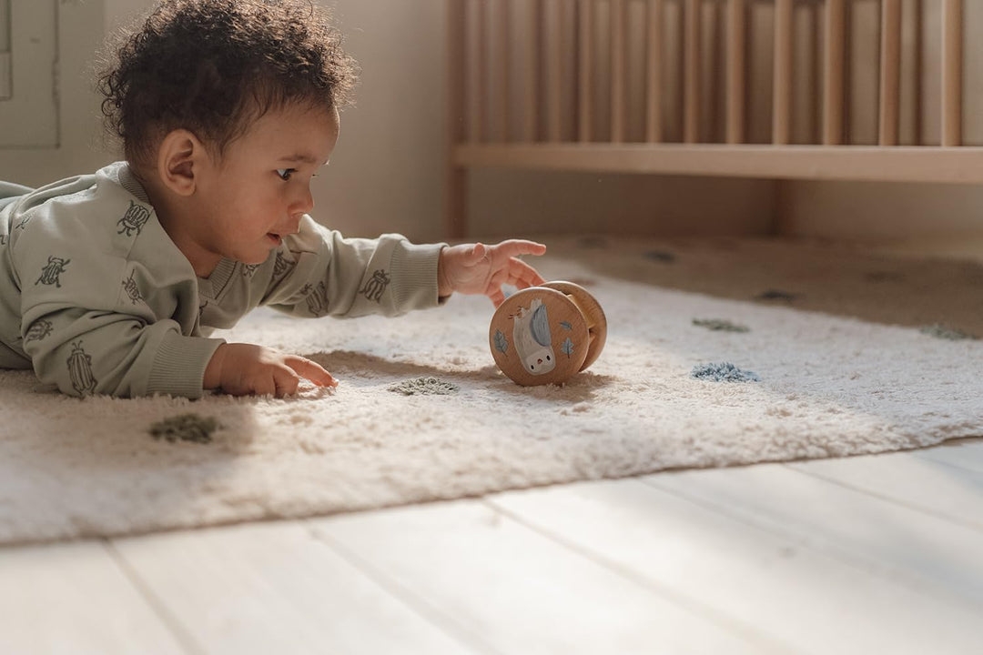 Little Dutch Geschenkset Holz-Spielzeug 3-teilig für Baby Kleinkind Junge blau - Forest Friends