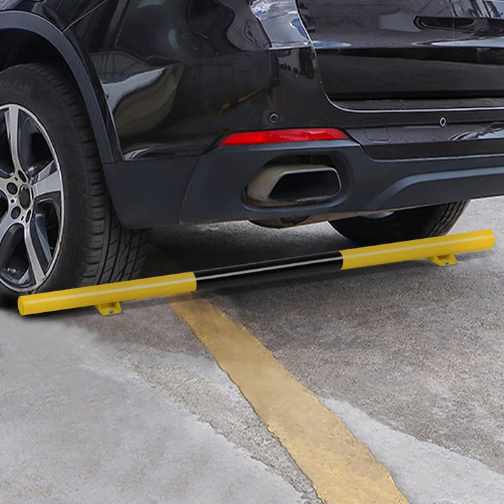 Froadp 1 Stück Radstopper Parkplatzsperre 180cm Auto Einparkhilfe aus Verdickter Stahl Radstopp-Park
