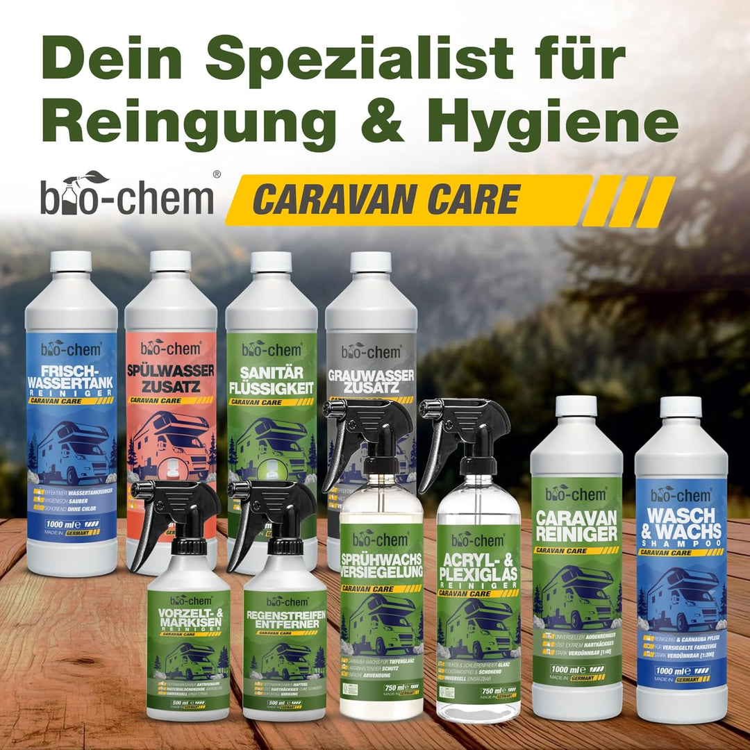 bio-chem Sanitärflüssigkeit für Campingtoilette - 2X 1 L inkl. Dosierbecher - Mikrobiologischer Toil