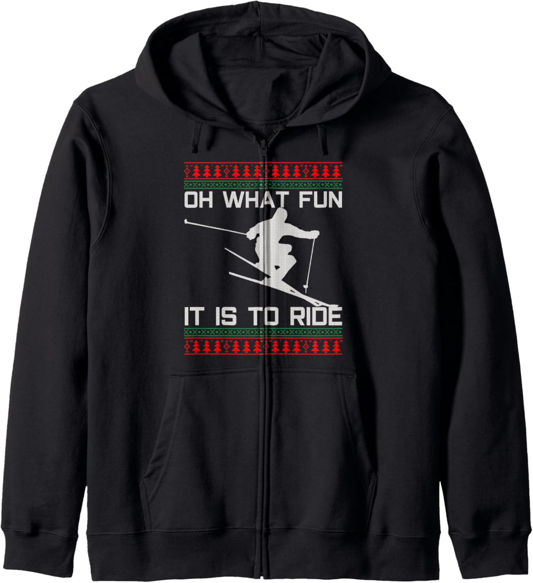 Ski Ugly Christmas - Weihnachten Lustig Skifahrer Geschenk Kapuzenjacke