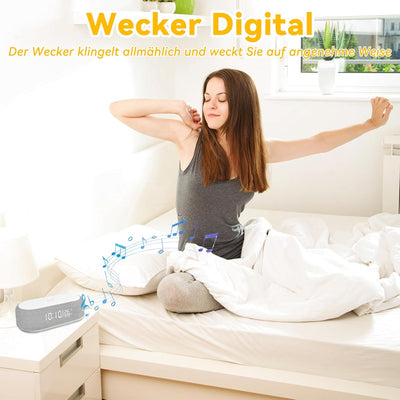 Yeelan Digitalwecker, Wecker Digital mit Licht, 15W Kabellose Aufladung für iPhone/Samsung, Alarm Cl