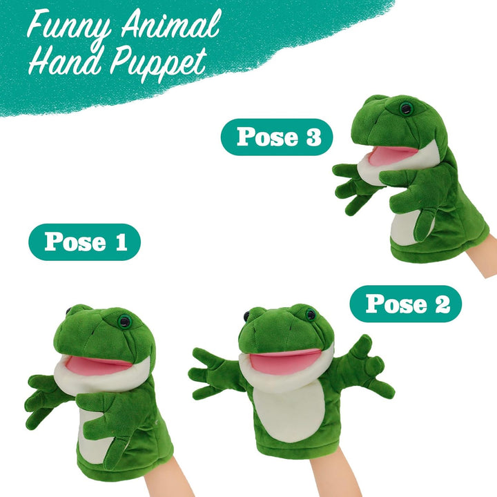 Tiny Heart Handpuppen Frosch Plüschtier Plüschspielzeug Kinder mit funktionierendem Mund Niedlich We