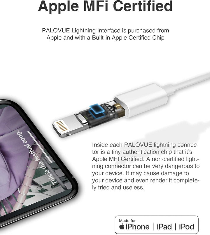 PALOVUE Lightning Kopfhörer Ohrhörer Ohrstöpsel Kompatibel iPhone 13 12 11 Pro Max iPhone X XS Max X