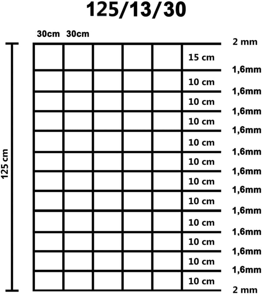 HOMIUSE Gartenzaun Verzinkter Stahl 50x12,5 m Silbern Gartenzaun Metall Drahtgitter Gartenzaun Sicht