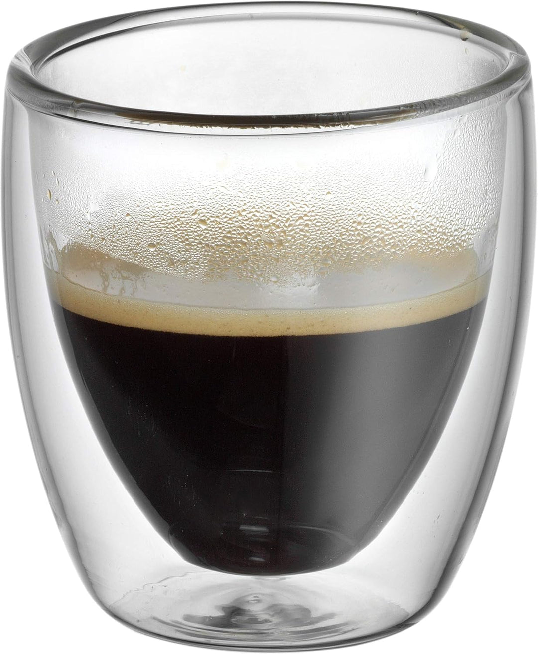 WMF Kult doppelwandige Espressotassen Glas Set 6-teilig, doppelwandige Gläser 80ml, Schwebeeffekt, T