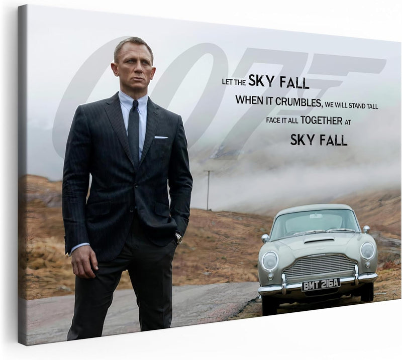 Artmazing | Daniel Craig Bild | James Bond Leinwand | Coole Wandbilder Wohnzimmer | Bild Daniel Crai