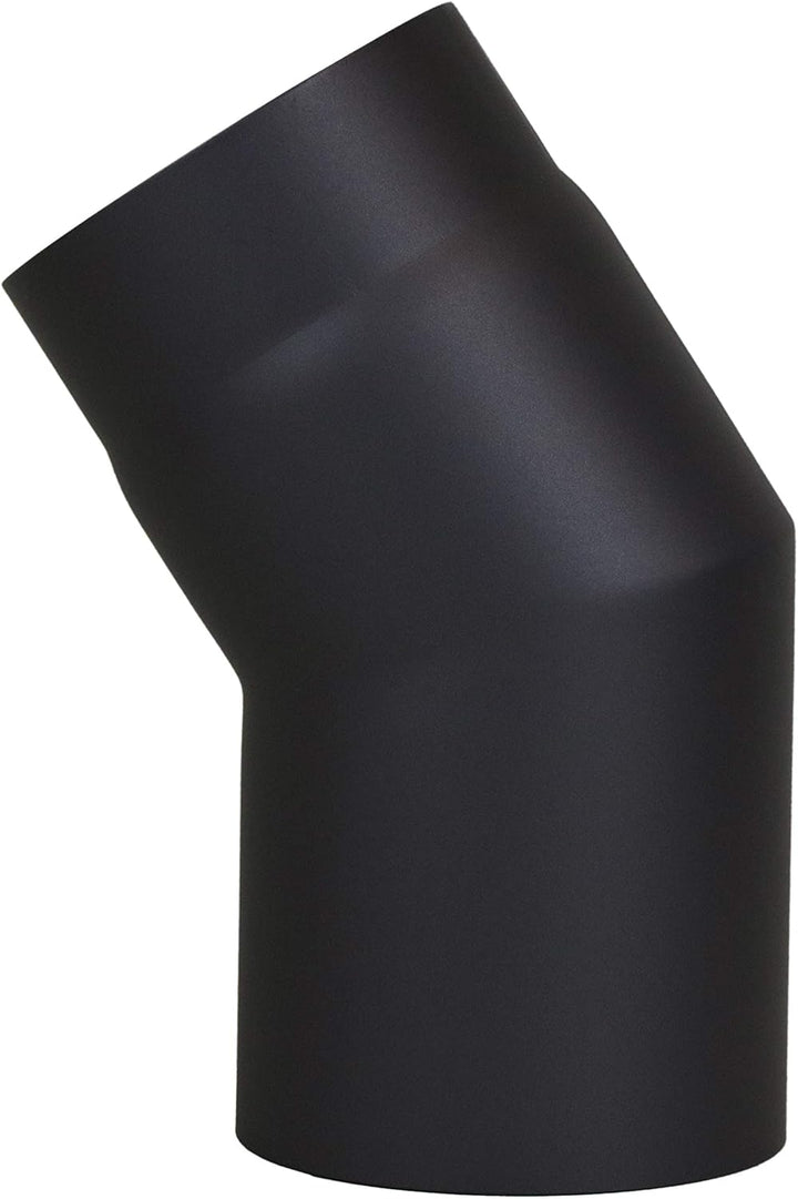 LANZZAS Ofenrohr Bogen 33° Grad, im Durchmesser, DN Ø 150 mm, Farbe: schwarz-metallic - weitere Rohr
