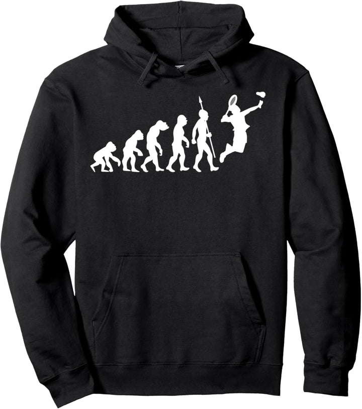 Badminton Evolution Federball Spieler Witzig Fun Sport Pullover Hoodie