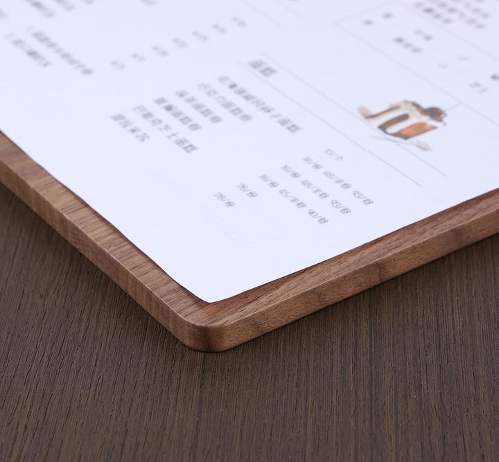 Klemmbrett aus massivem Hartholz mit Ständer, Menühalter aus Holz für Restaurants, Tischständer, Qui