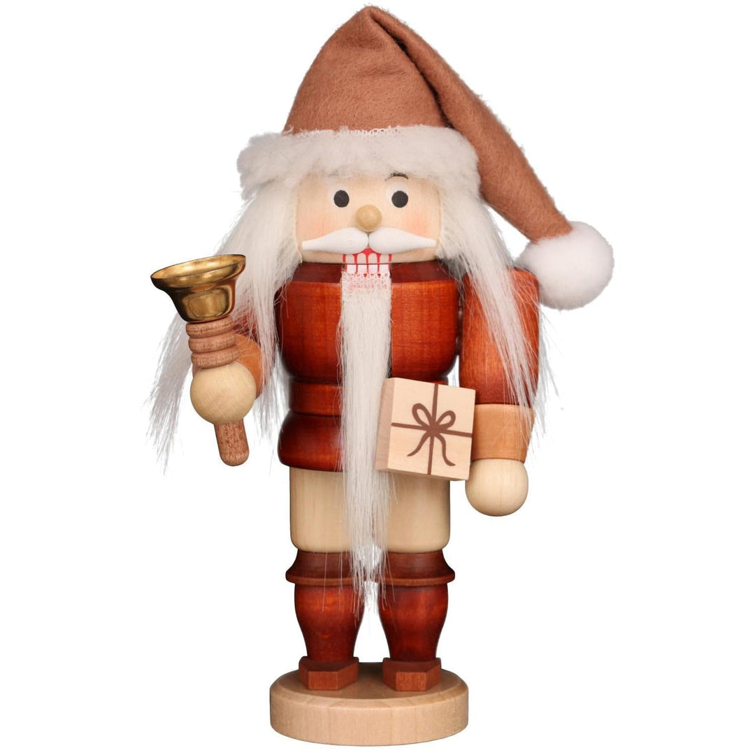 Christian Ulbricht Nussknacker Weihnachtsmann mit Glocke Natur - 15,5 cm