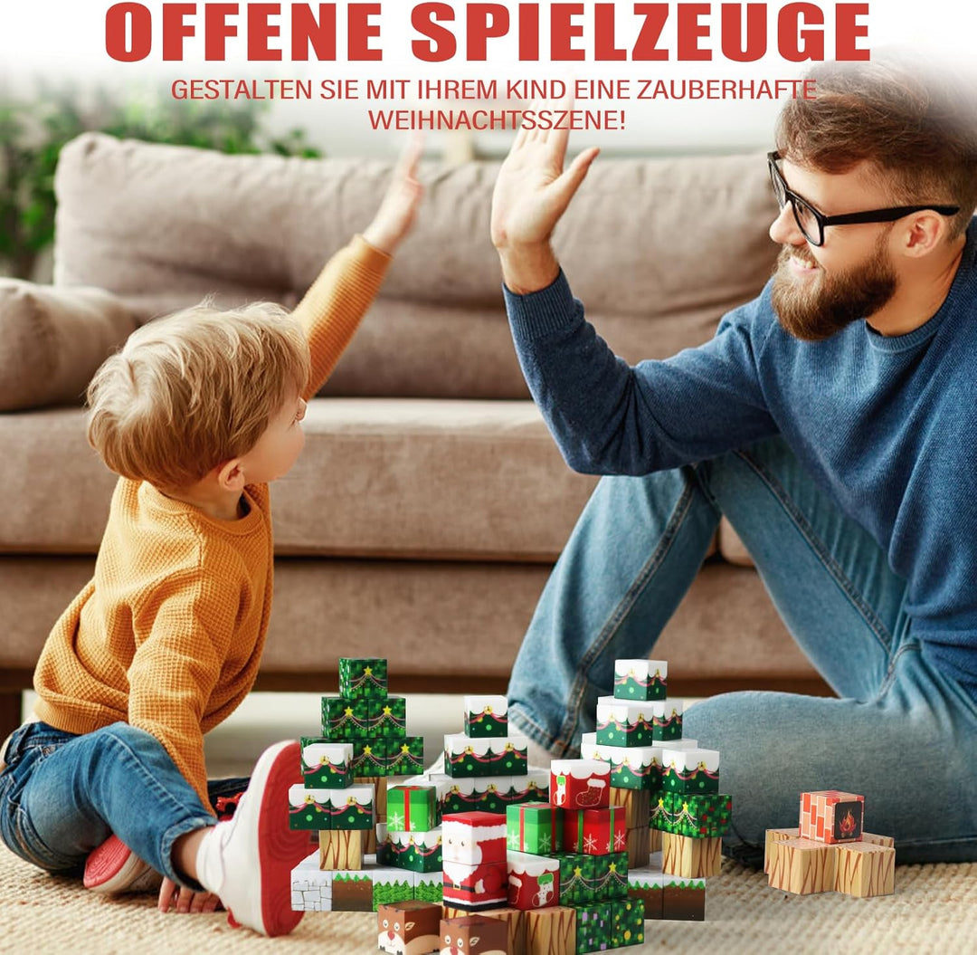 Magnetische Bausteine- Baue Mine Magnet Welt Zauberportal Set Christmas, Magnetische Bauwelt Kleinki